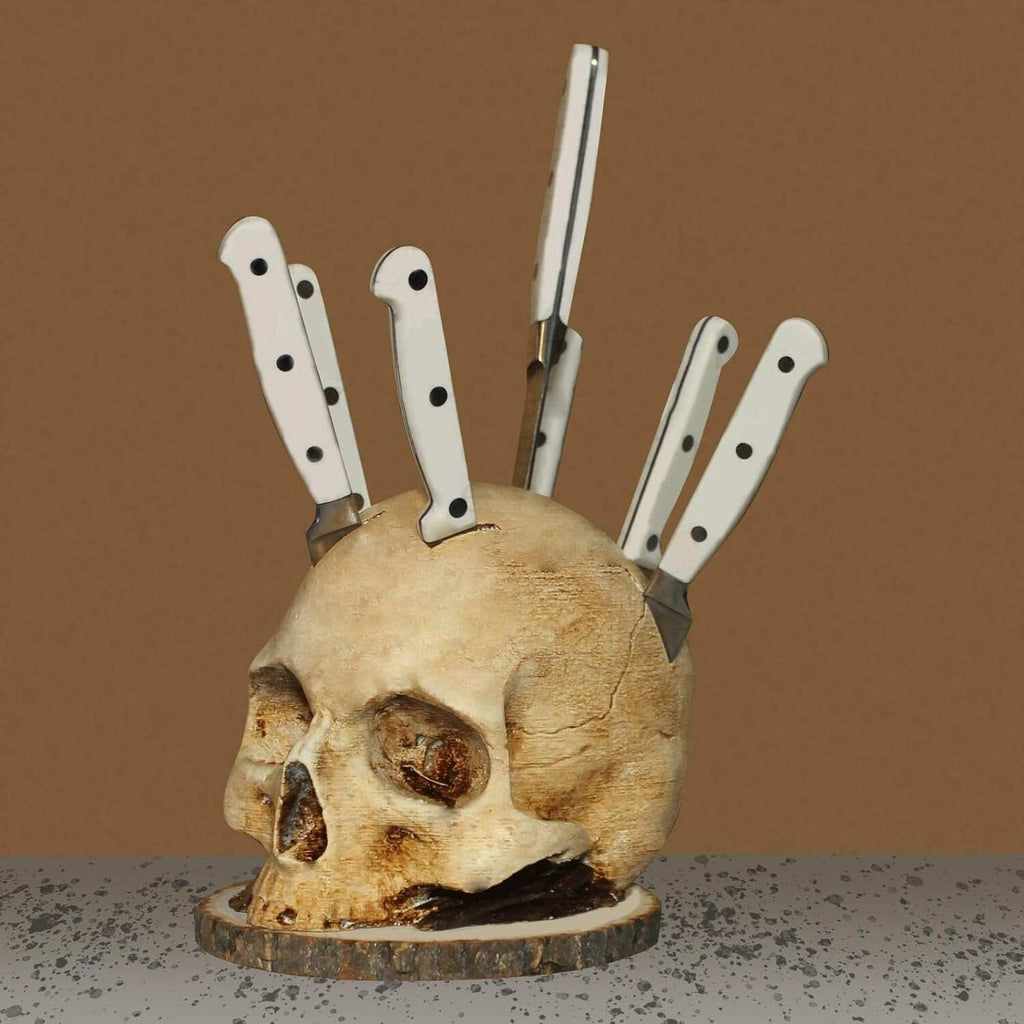☠Gothic Skull Knife Holder