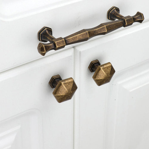 Complex Bronze Handle Cabinet Door Cabinet Wardrobe New Chinese Style Door Handle Cabinet Vintage Drawer Lengthened Door Handle 5pcs