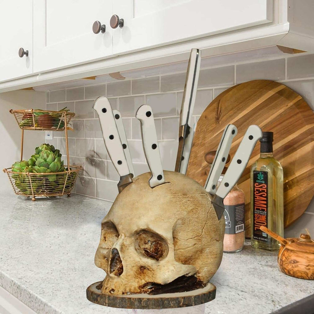 ☠Gothic Skull Knife Holder