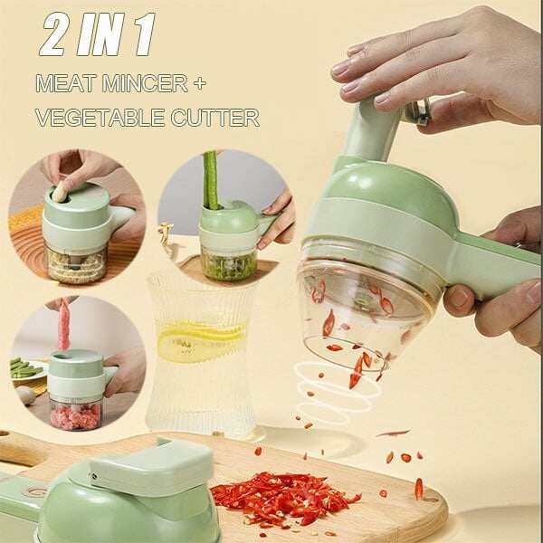 🔥4 in 1 Portable Electric Vegetable Cutter Set