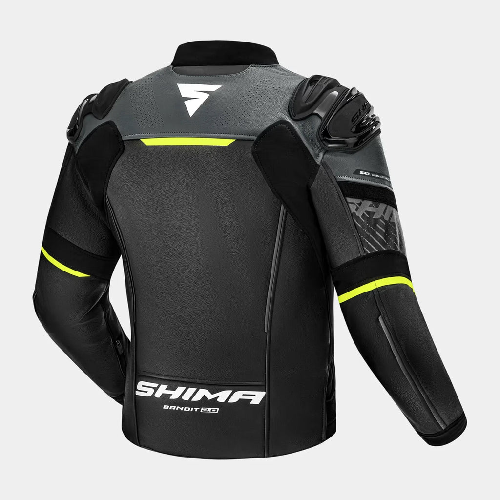 SHIMA BANDIT 2.0 motoros bőrdzseki - fekete/UV