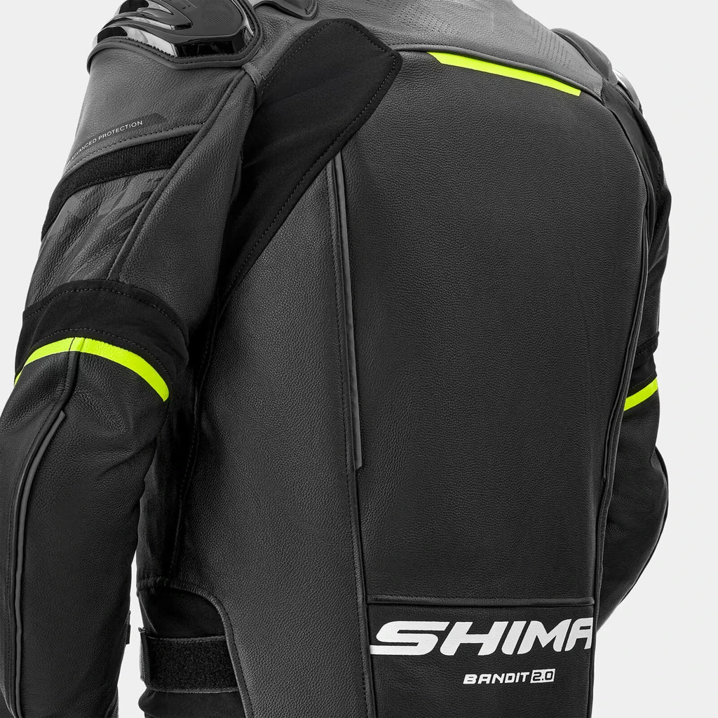 SHIMA BANDIT 2.0 motoros bőrdzseki - fekete/UV