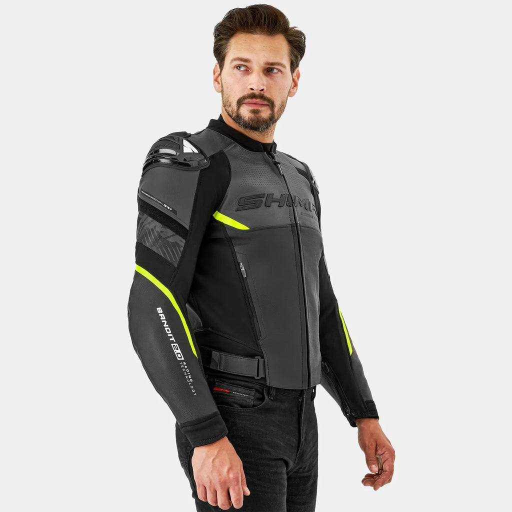 SHIMA BANDIT 2.0 motoros bőrdzseki - fekete/UV