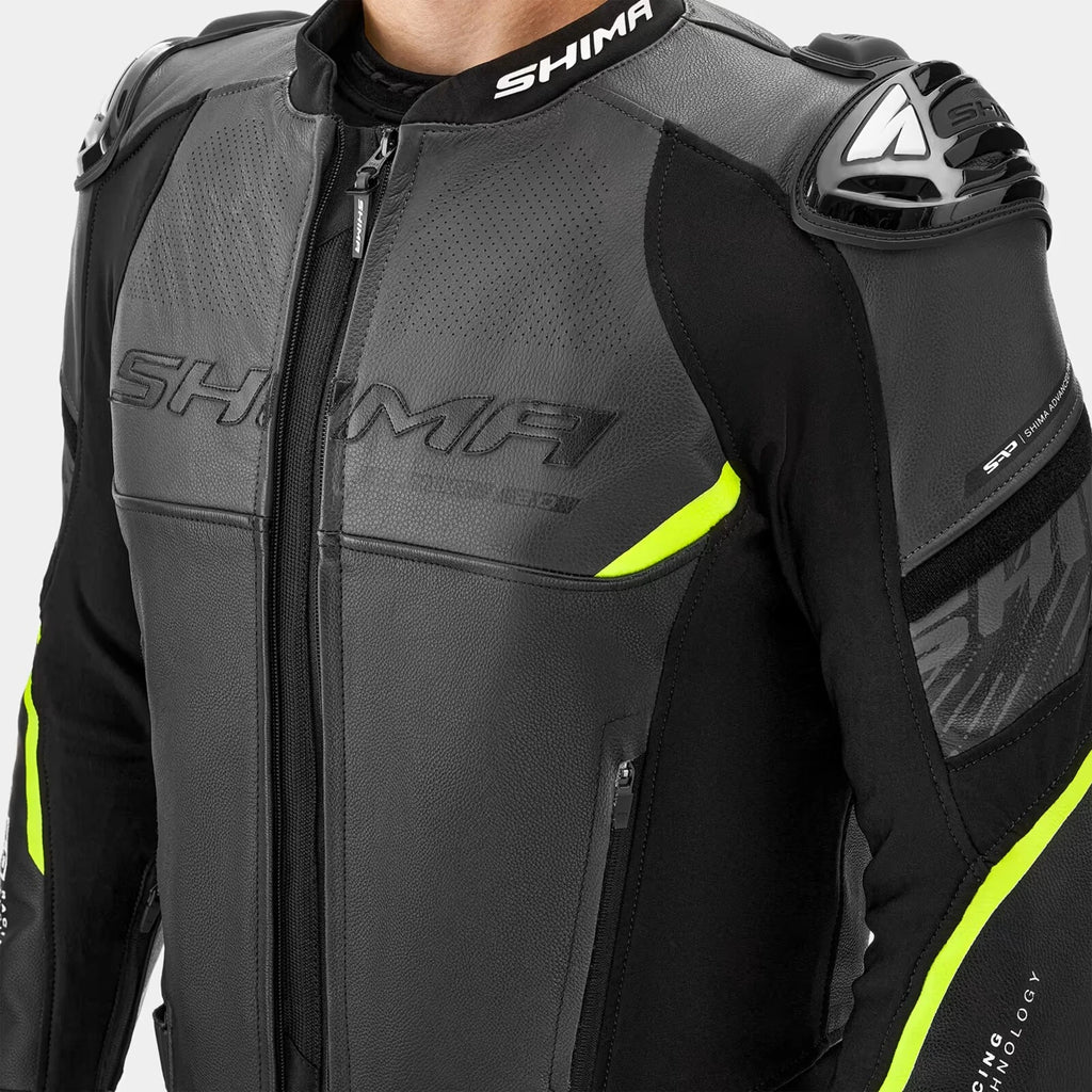 SHIMA BANDIT 2.0 motoros bőrdzseki - fekete/UV