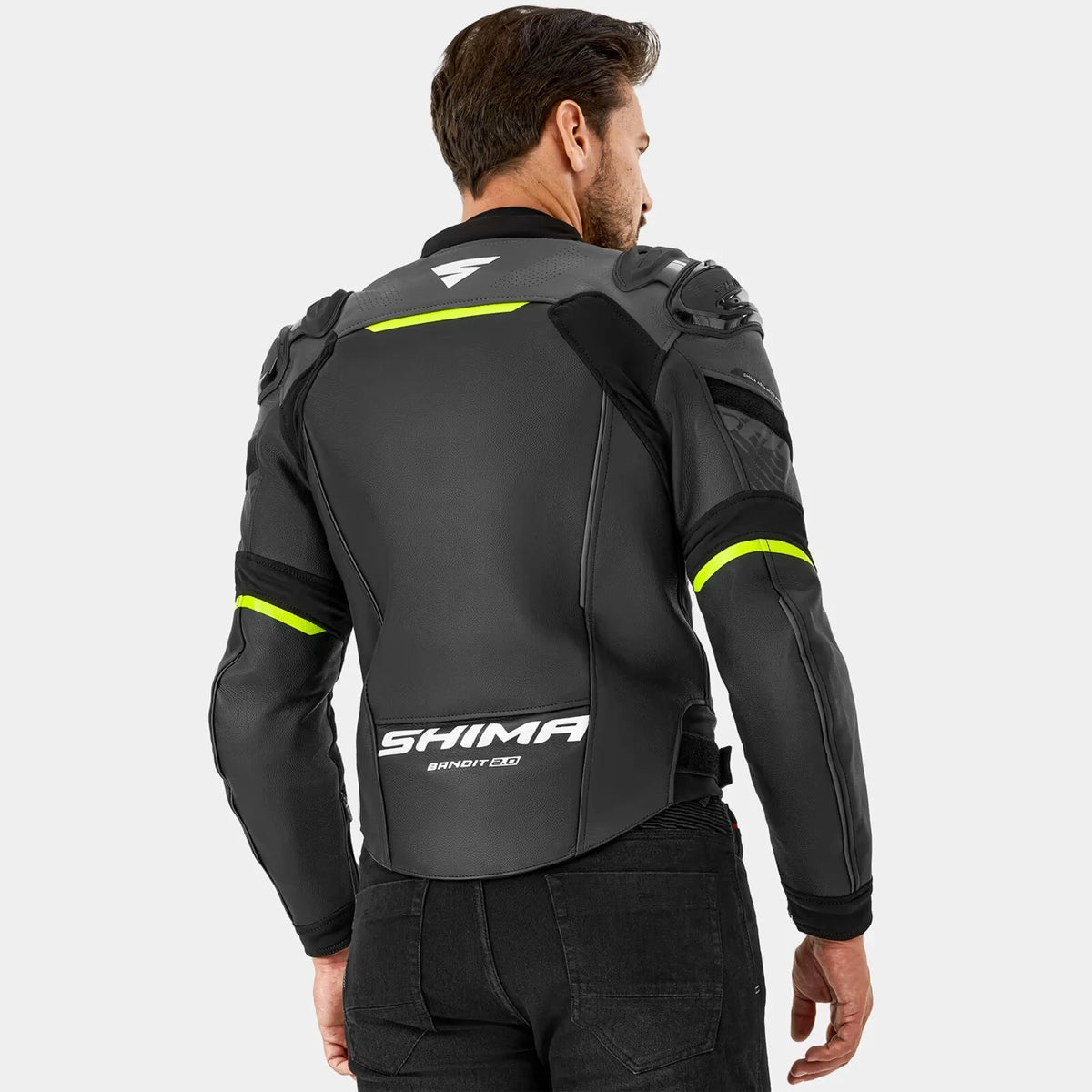 SHIMA BANDIT 2.0 motoros bőrdzseki - fekete/UV
