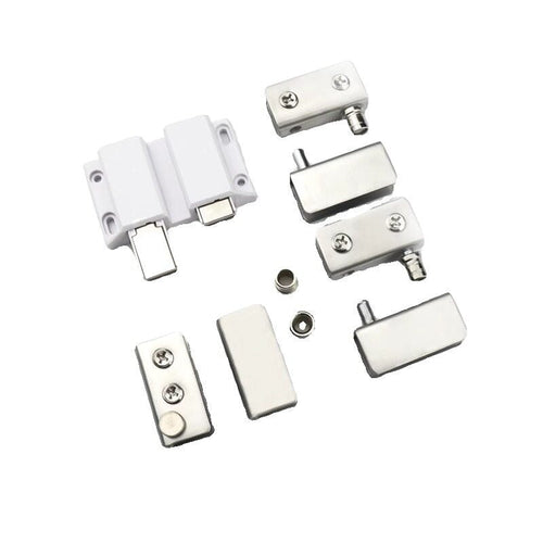 Display Cabinet Cabinet Glass Door Hinge Up and Down Clip Stainless Steel Magnetic Touch Door Hinge Wine Cabinet Small Hinge Door Touch 5pcs