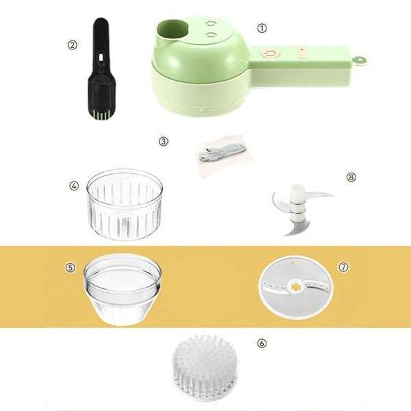 🔥4 in 1 Portable Electric Vegetable Cutter Set